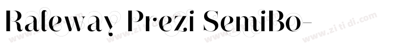 Raleway Prezi SemiBo字体转换
